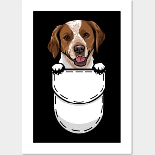 Funny Brittany Spaniel Pocket Dog Posters and Art